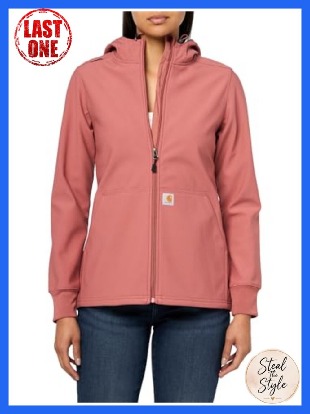 Women's Bonded Fleece Full Zip Hoodie with Stethoscope Pocket